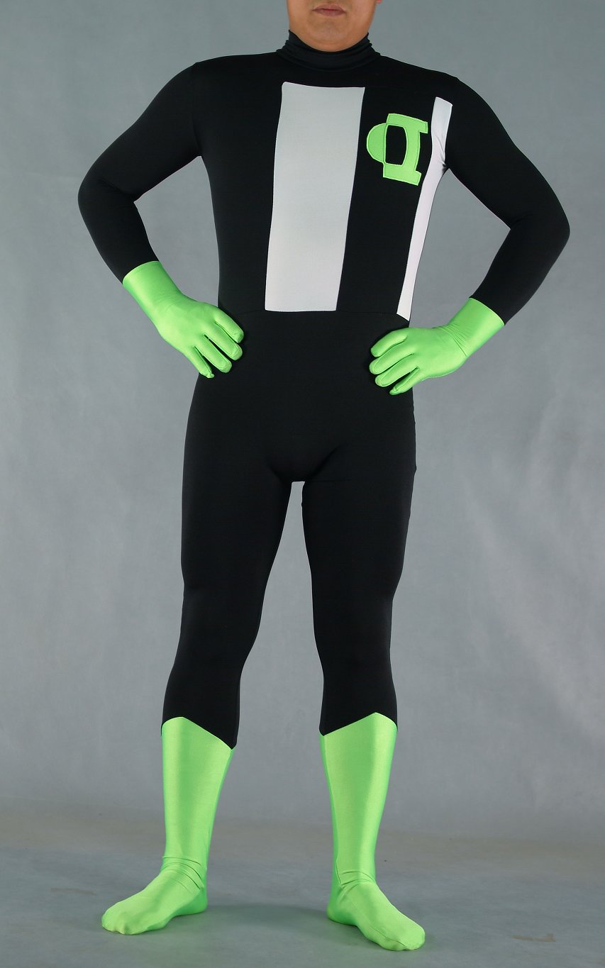 Green Black Halloween Costumes Catsuit